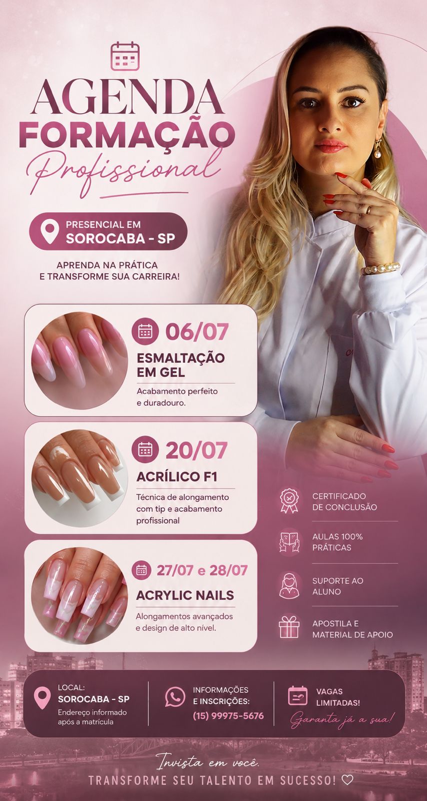 Agenda de formações presenciais de julho — Studio Natália Sian, Sorocaba